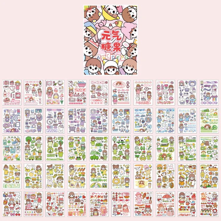 Yoofun Kawaii Colorful Dream Sticker Set | Decorative Stationery for Journaling and additional angle