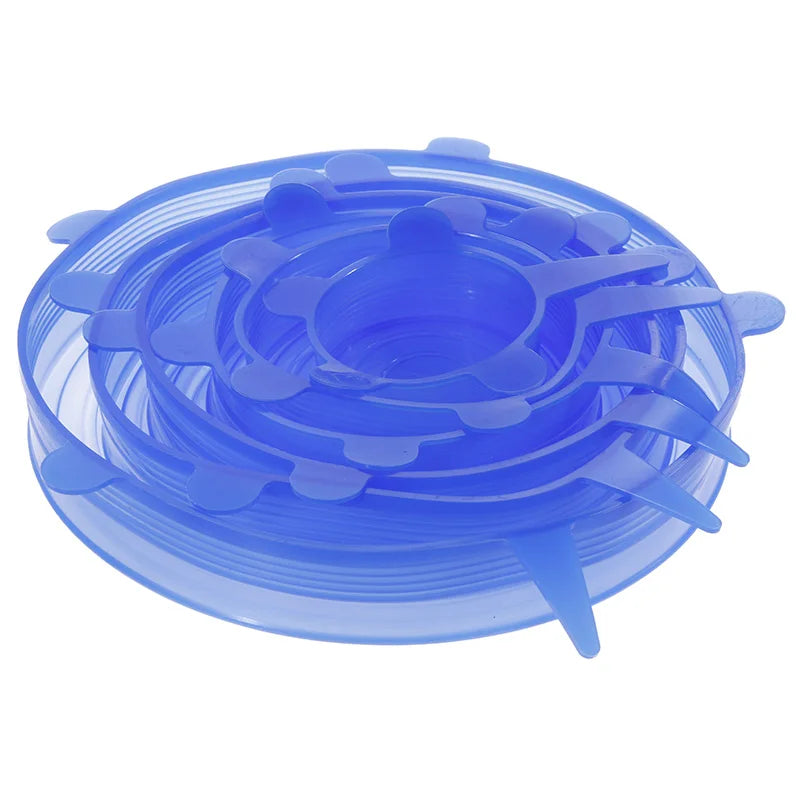 Universal Reusable Silicone Stretch Lids Food Wrap Silicone Cover for Cookware Bowl additional angle