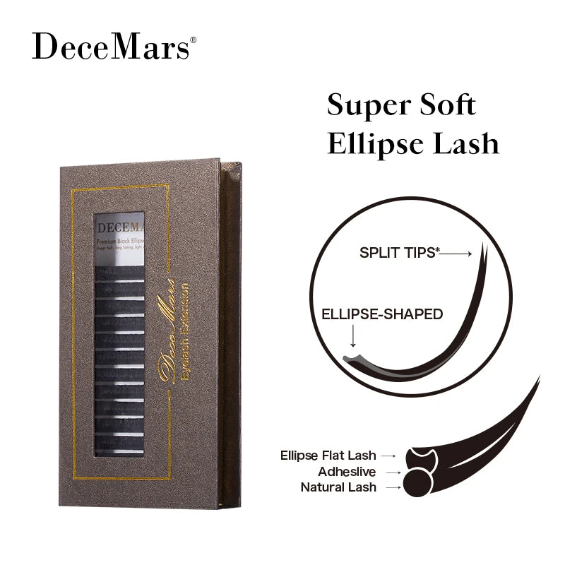 Super Soft Ellipse Flat Eyelash Extension | DeceMars alternate view