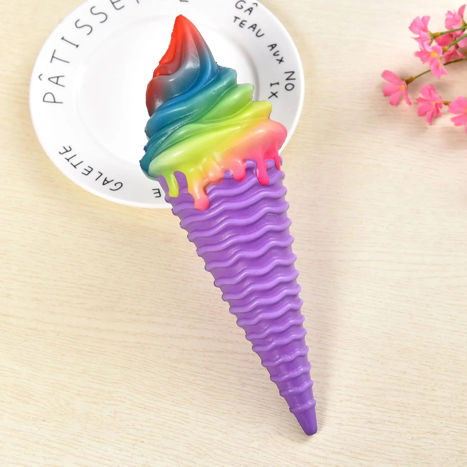 Colorful Ice Cream Squishy Toy | Slow Rising Stress Relief Squeeze additional angle