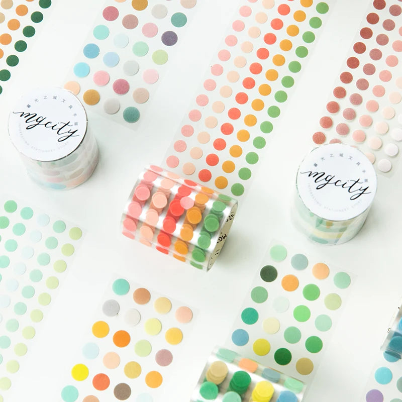 Color Dot Washi Tape Set | Decorative Masking Tape for DIY Scrapbooking alternate view