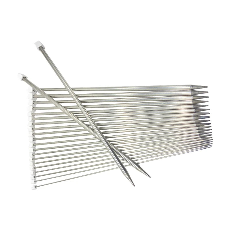 2-8mm 25cm/35cm Stainless steel Straight Knitting Needles Crochet Hook DIY Sweater wea close-up view