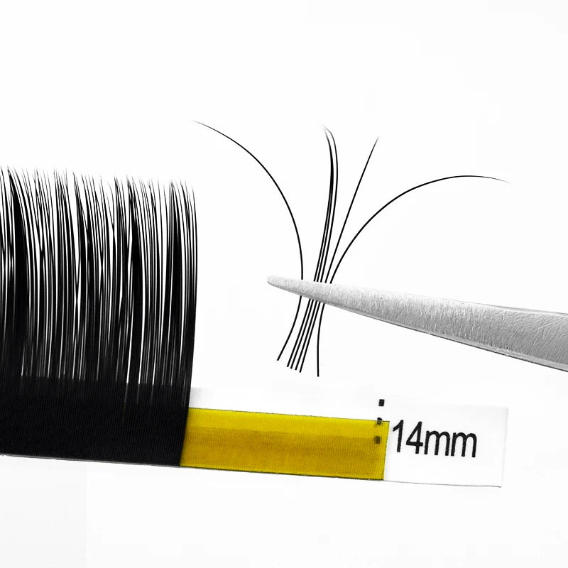 20 Rows Individual Eyelash Extensions | Natural Faux Mink Lashes for Soft Volume close-up view