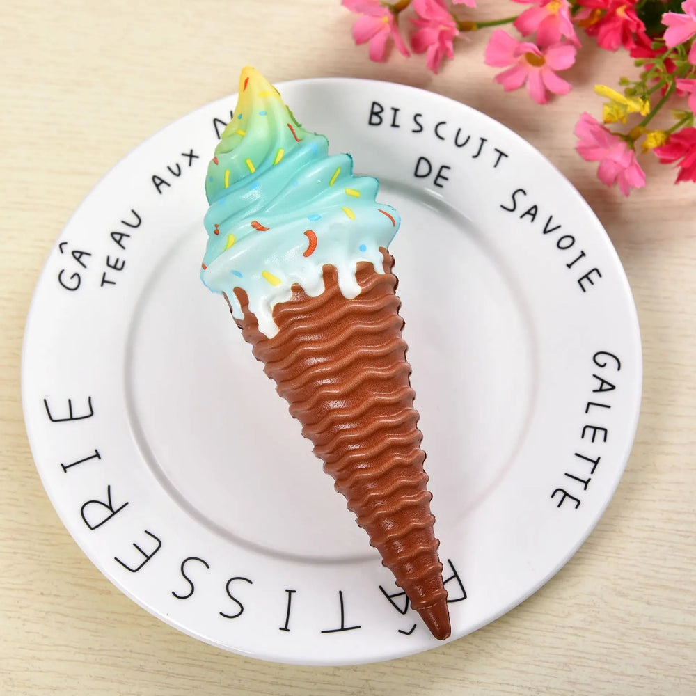 Colorful Ice Cream Squishy Toy | Slow Rising Stress Relief Squeeze lifestyle view