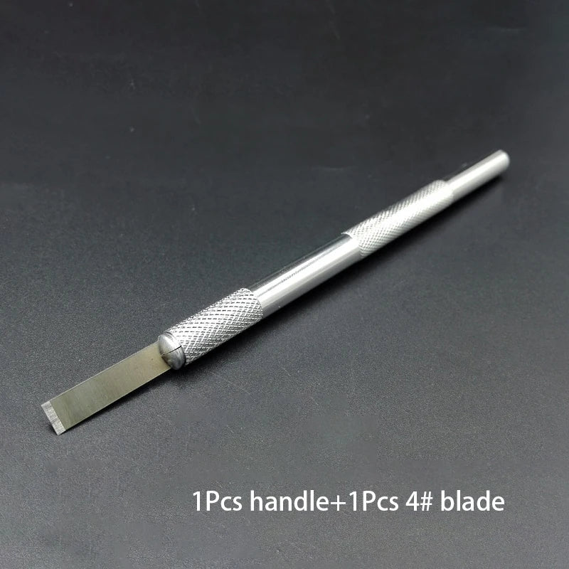 Rubber Shovel Glue Knife Set | Metal Blade UV Glue Remover for Phone Screen Repair close-up view