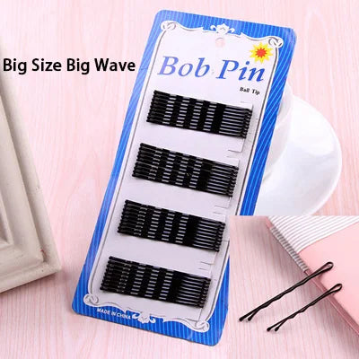1Pack New High Quality Women Hair Clips Bobby Hair Pins Hairpins Black Wave Straight Barrettes Girls Hair Accessories Wholesale