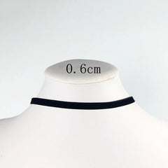 Korean Fashion Womens Accessoires Punk Gothic Soft Black Velvet Choker Necklace Girl alternate view