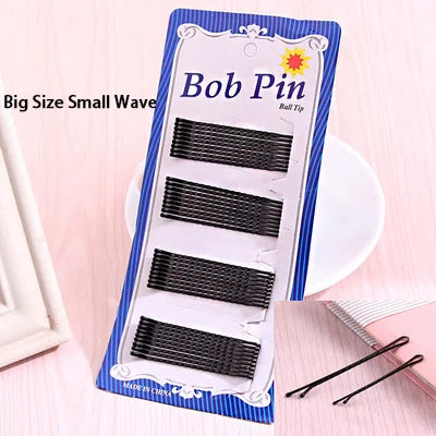 1Pack New High Quality Women Hair Clips Bobby Hair Pins Hairpins Black Wave Straight Barrettes Girls Hair Accessories Wholesale