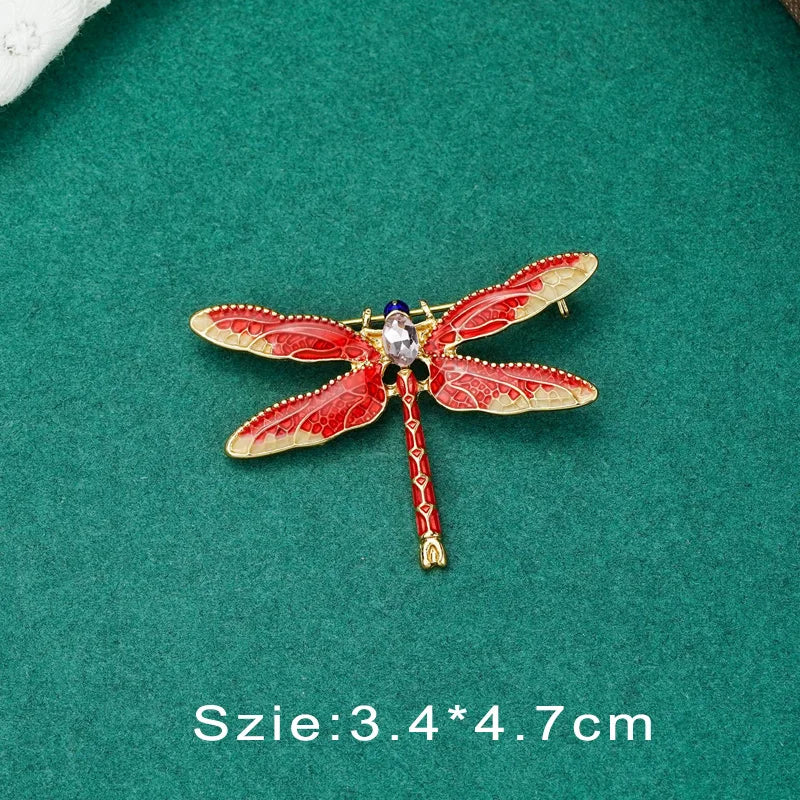 Vintage Palace Plant Flower Baroque Brooch Red Enamel Pearl Brooch Pin Woman Party Accessories