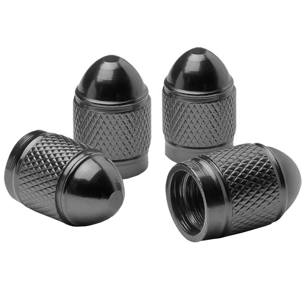 AUTCOAT Universal Car Wheel Tire Valve Stem Caps Aluminum for Bike Car Trucks Motorbik close-up view