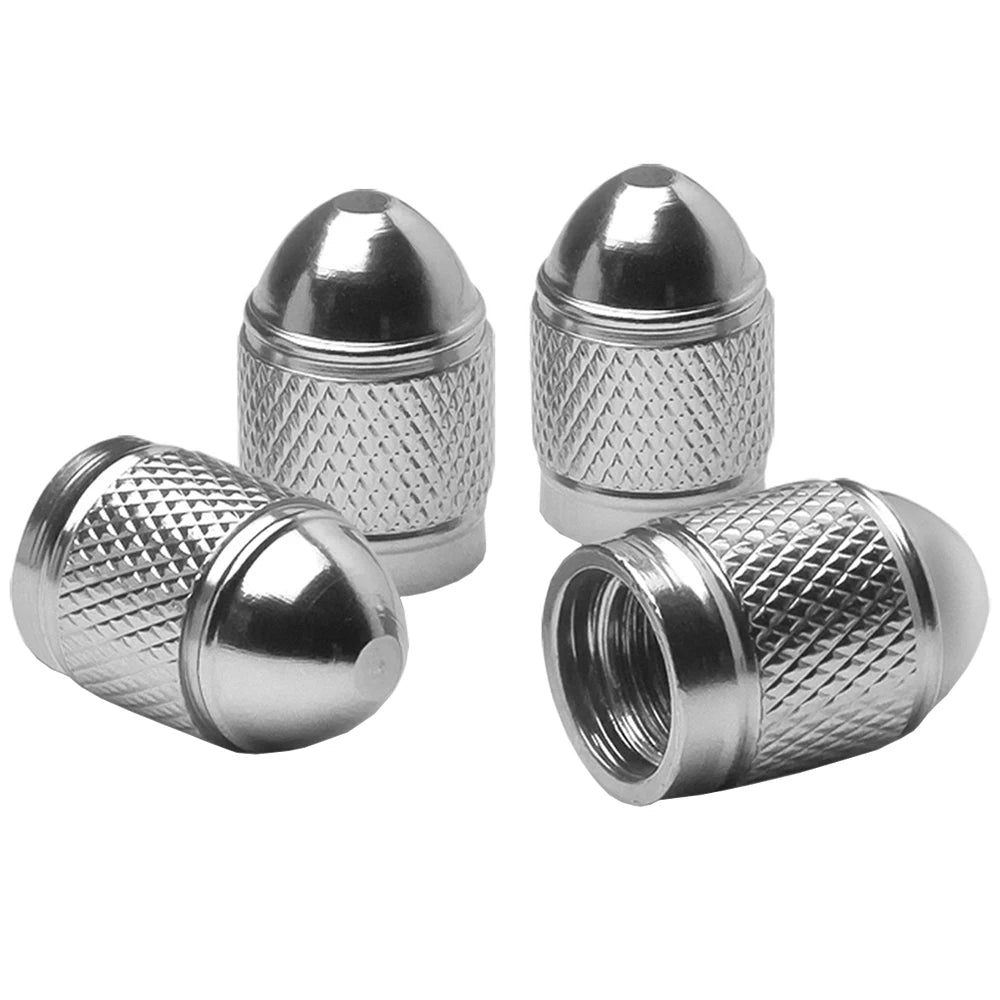 AUTCOAT Universal Car Wheel Tire Valve Stem Caps Aluminum for Bike Car Trucks Motorbi alternate view