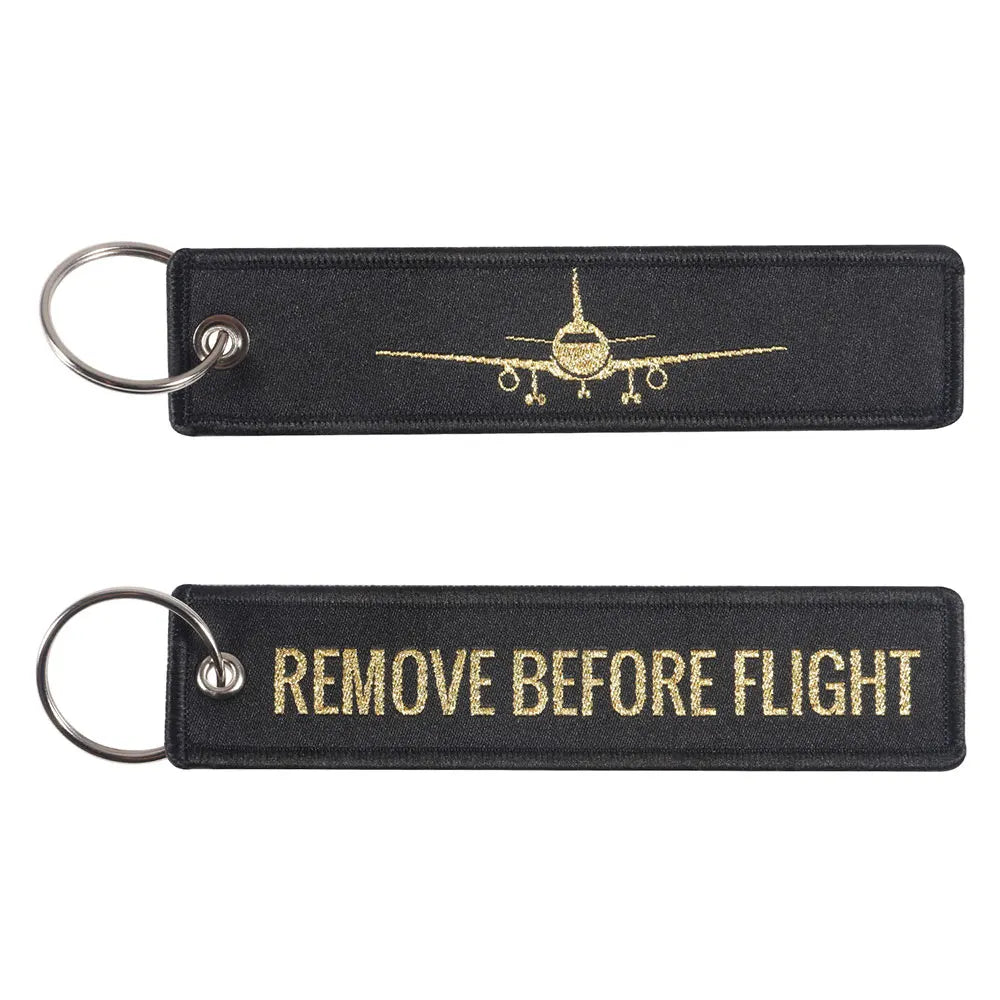5 PCS Remove Before Flight Woven Keychains | Aviation Gift Luggage Tag Set detail view