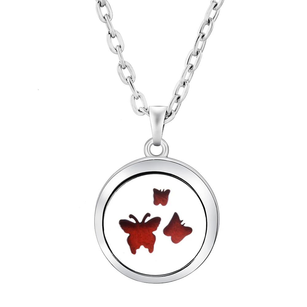 Heart-Shaped Aromatherapy Essential Oil Diffuser Necklace Stainless Steel High Qualit lifestyle view