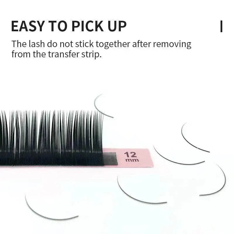 NATUHANA Mink Lashes Mix 8-15 mm 16 Lines Handmade Eyelash Extension | Natural Soft Fa close-up view