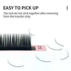 NATUHANA Mink Lashes Mix 8-15 mm 16 Lines Handmade Eyelash Extension | Natural Soft Fa close-up view