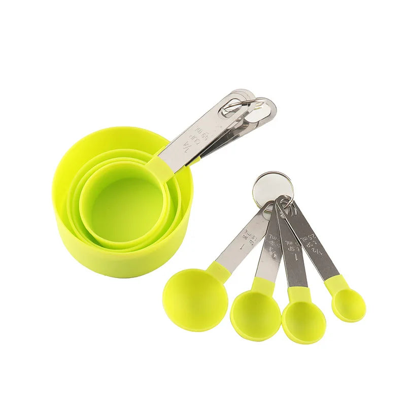 4pcs Kitchen Tools Measuring Spoons cups Set steel handleTeaspoon Coffee Sugar Scoo additional angle