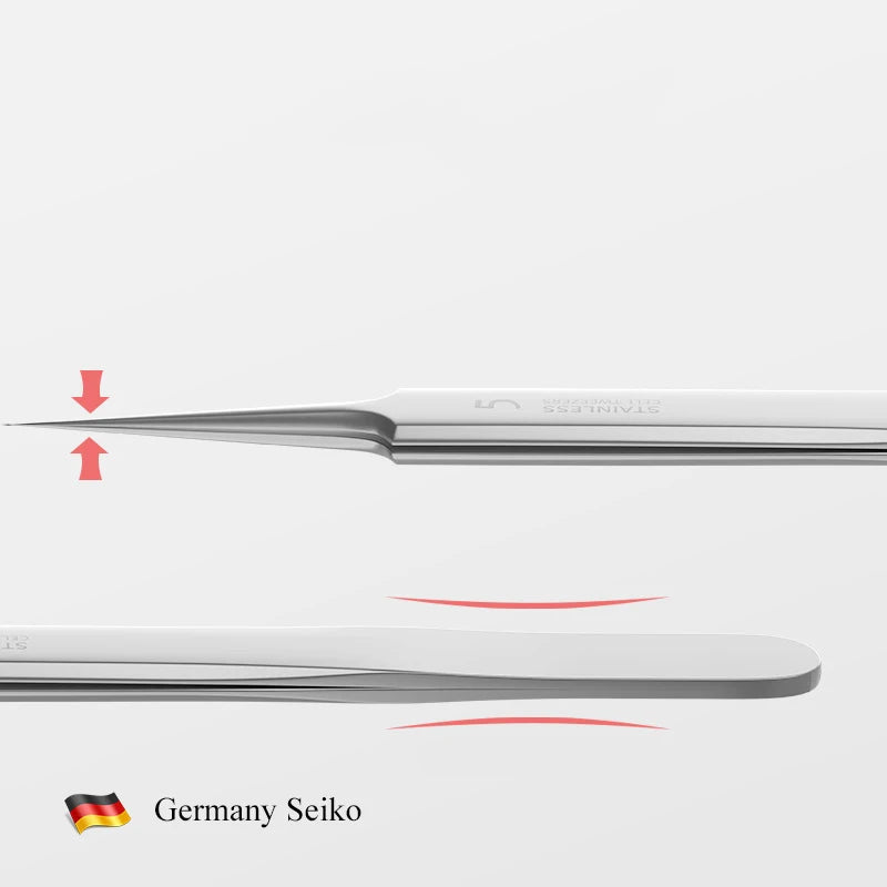 German Ultra-fine No. 5 Cell Pimples Blackhead Clip Tweezers | Acne Needle Tool for P lifestyle view