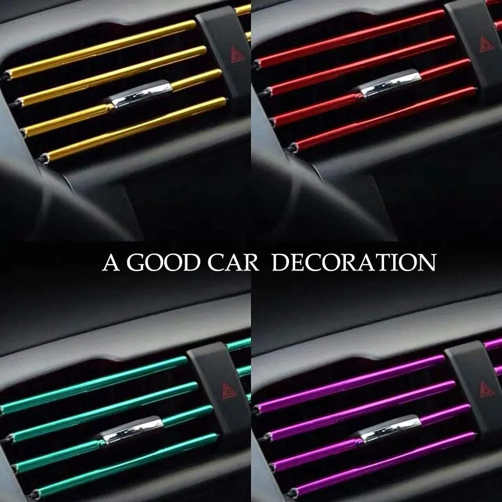 10 Pcs Car Air Vent Grille Decoration Trim Sticker U Style Air Conditioner Outlet Dec alternate view