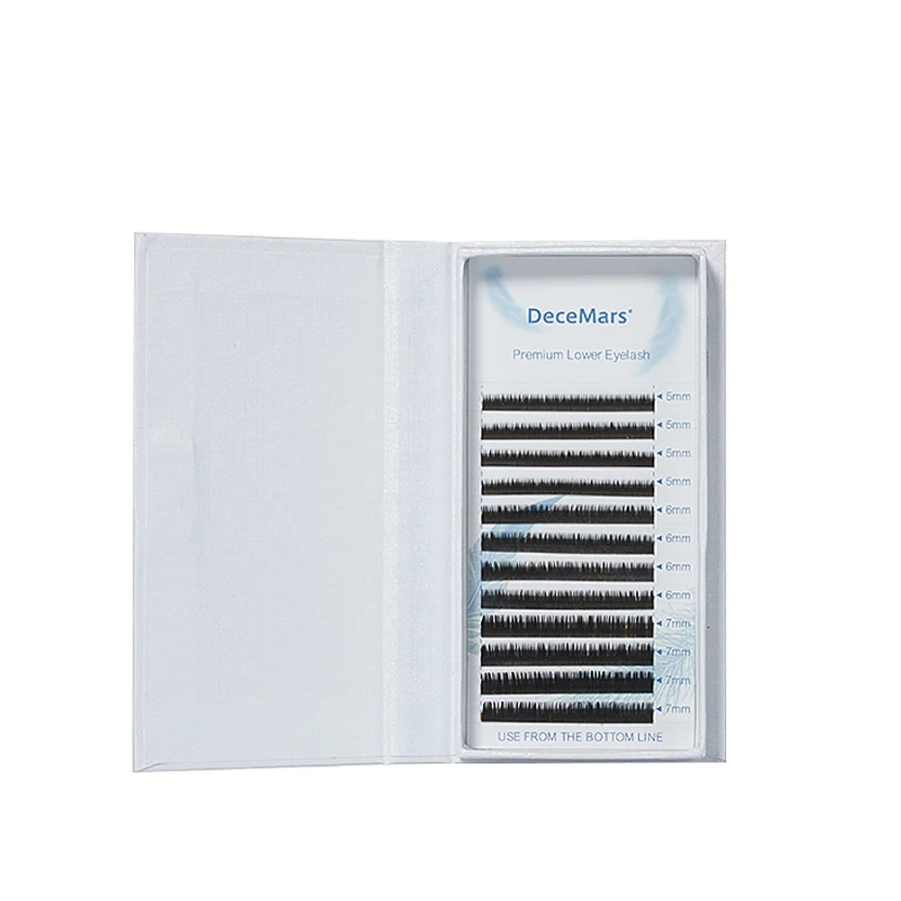 DeceMars Lower Lash Extension 5mm 6mm 7mm | Under Eye Eyelash Supplies additional angle