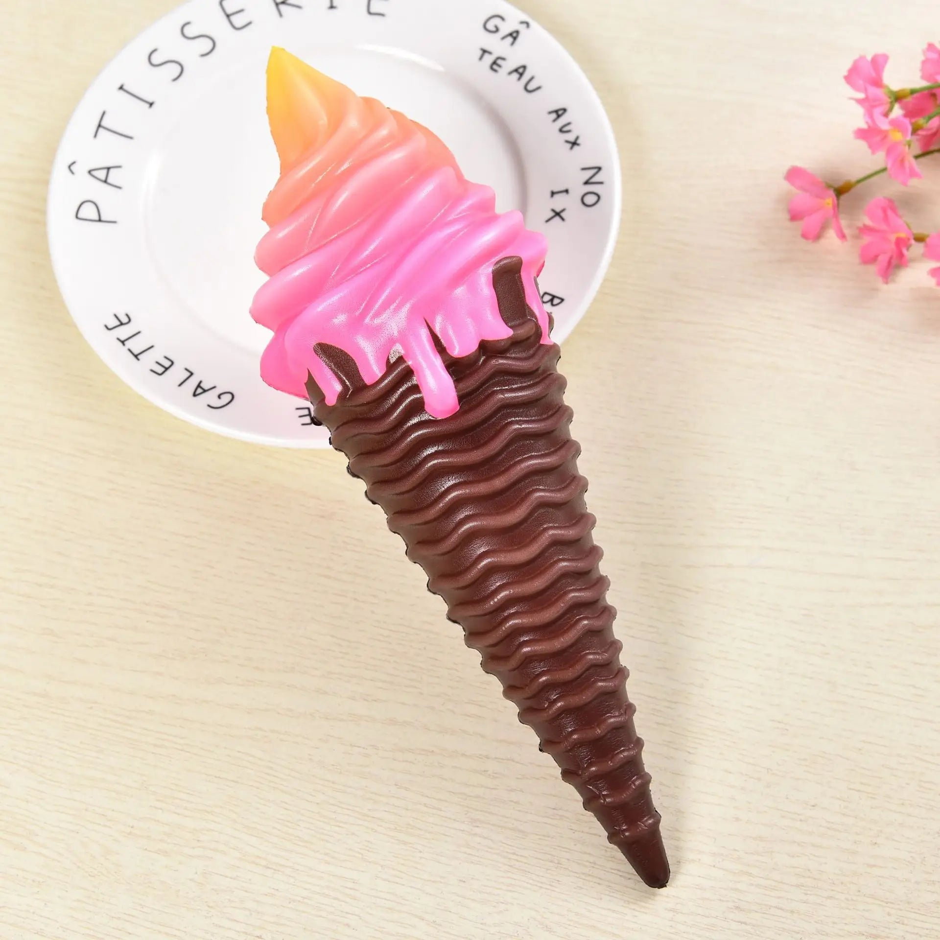 Colorful Ice Cream Squishy Toy | Slow Rising Stress Relief Squeeze detail view
