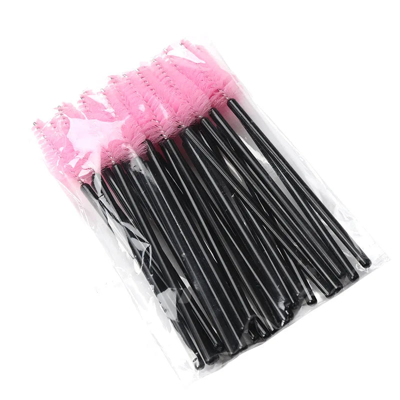 50pcs Eyelash Eyebrow Brush Water Drop Shape Nylon Eyelash Extension Applicator Lashes Makeup Brushes Beauty Tools Mascara Wand