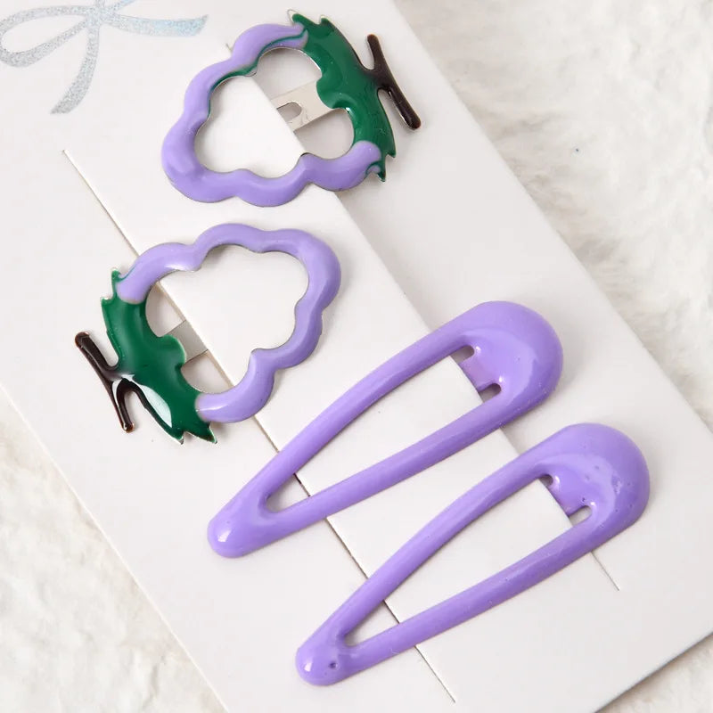 1Set Cute Candy Colors Dripping Hairpins BB Clip Girls Children Hair Clip Pin Barrette Accessories Women Kids Hairgrip Headdress