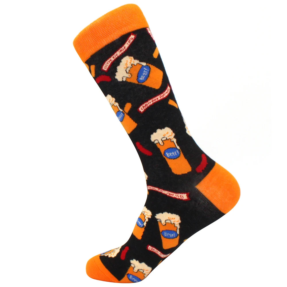 Sock Combed Cotton Funny Men's Big Size Crew Harajuku Hip Hop Thick Long Socks additional angle