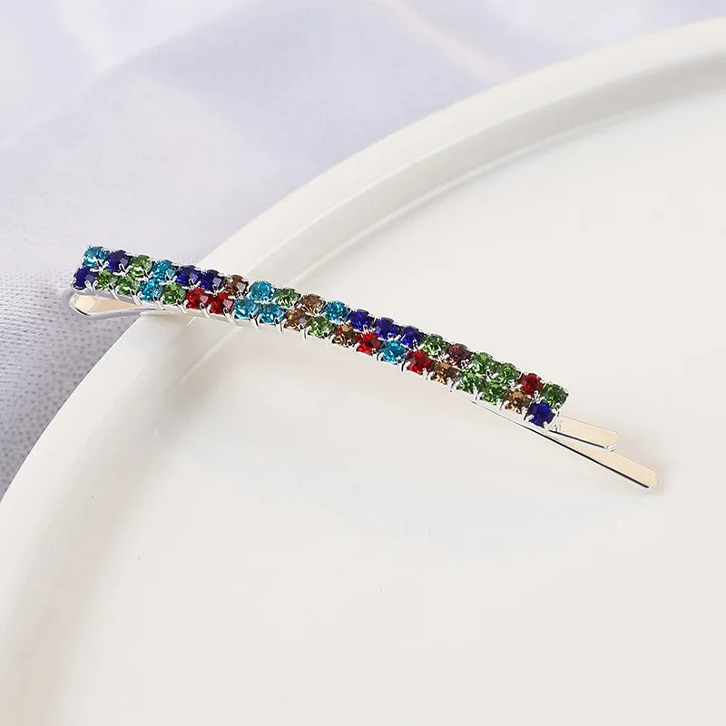 2020 New Elegant Rhinestone Hairpins Women Girls Hair Clips Pin Accessories Hair Orna lifestyle view
