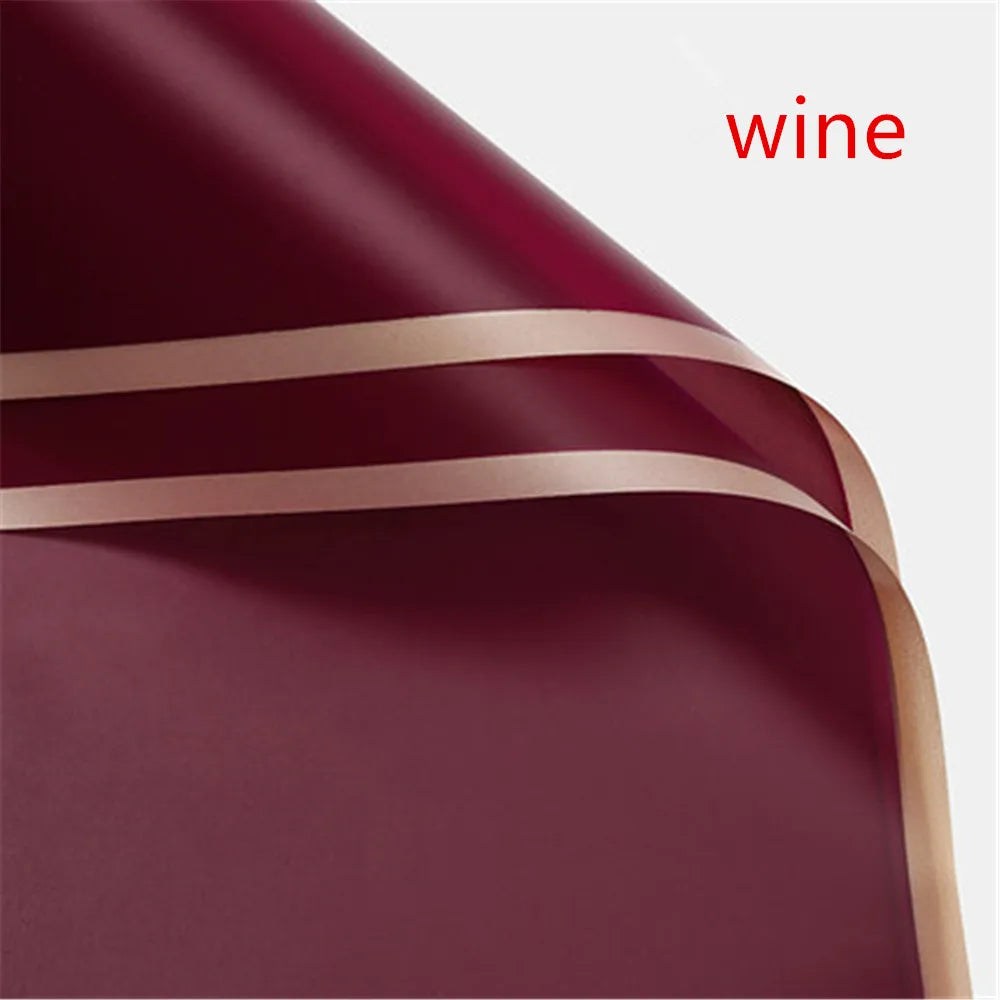 5pcs Flower Wrapping Paper with Golden Border | Korean Style Half Transparent Gift Pa lifestyle view