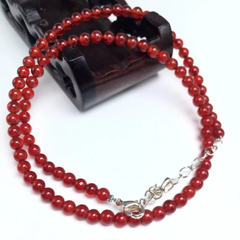 4mm Natural Stone Beaded Necklace and Bracelet Set | Tiger Eye Tourmaline Amazonite A lifestyle view