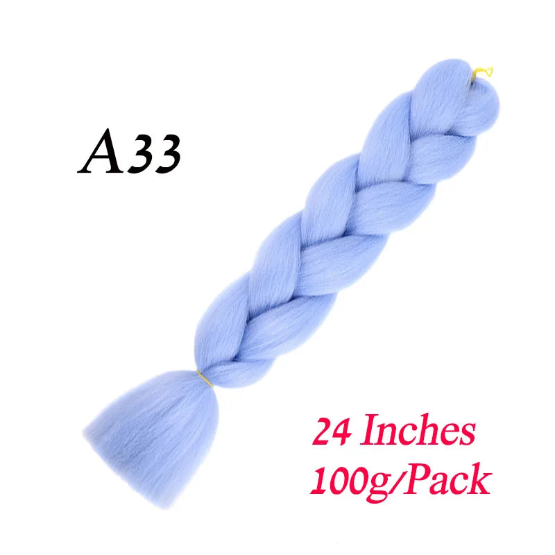 Lihui Pre Stretched Jumbo Braid Hair Extensions 24 inch | Kanekalon Synthetic Hair for African Braids