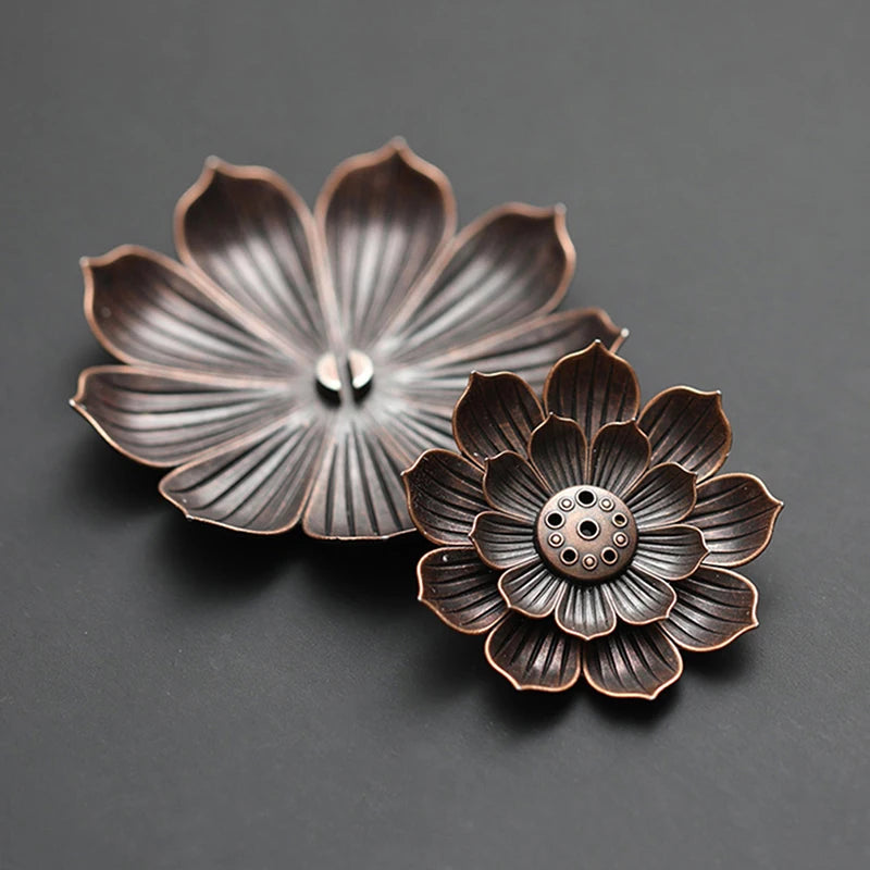 Aluminium Alloy Incense Burner Plate | Lotus Incense Stick Holder lifestyle view
