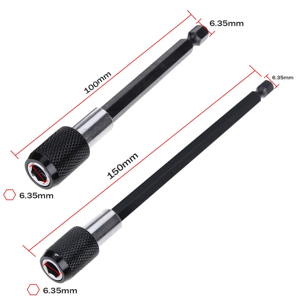 1/4 Inch Hex Shank Quick Release Screwdriver Bit Holder Extension Bar | 60mm 100mm 15 alternate view