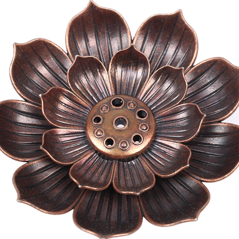 Aluminium Alloy Incense Burner Plate | Lotus Incense Stick Holder detail view