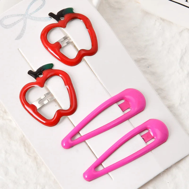 1Set Cute Candy Colors Dripping Hairpins BB Clip Girls Children Hair Clip Pin Barrette Accessories Women Kids Hairgrip Headdress