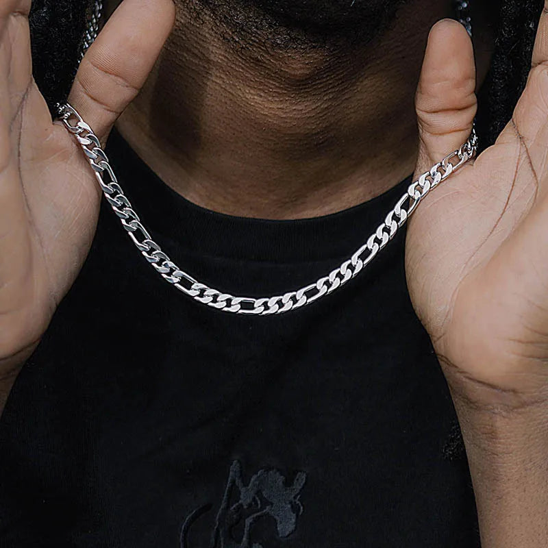 Vnox Figaro Chain for Men Women | Stainless Steel Cuban Link Choker