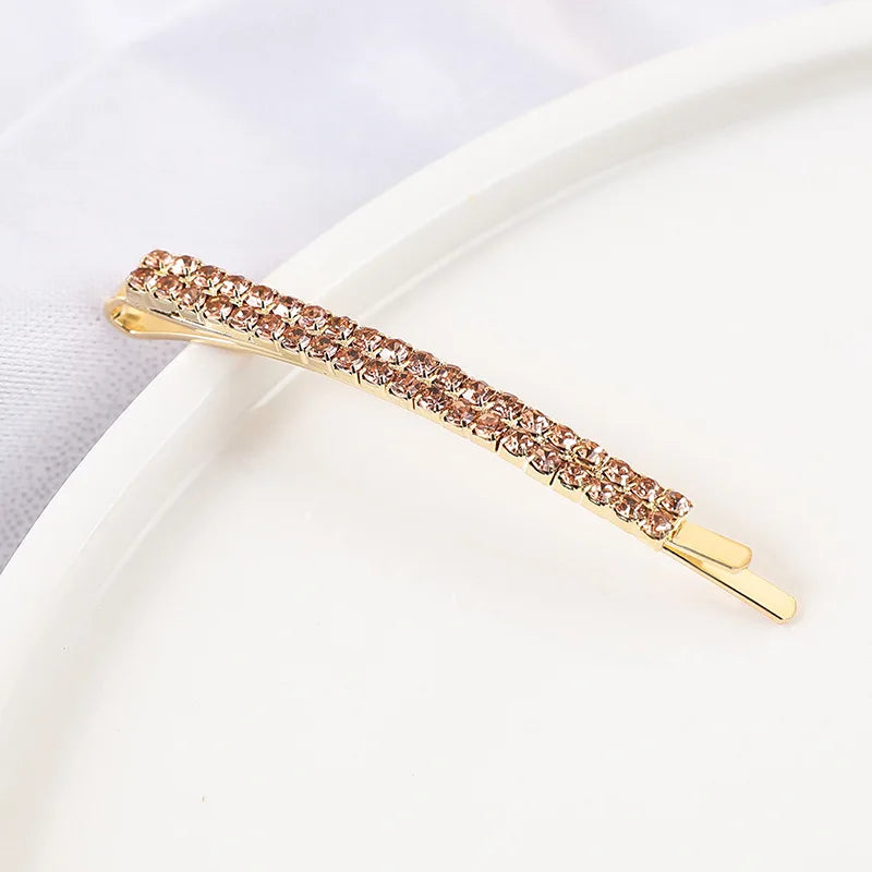2020 New Elegant Rhinestone Hairpins Women Girls Hair Clips Pin Accessories Hair Ornam close-up view
