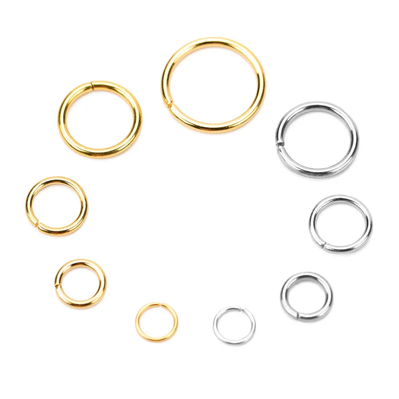 Open Jump Rings 4/5/6/8/10mm Split Rings Connectors Necklace Bracelet Jewelry