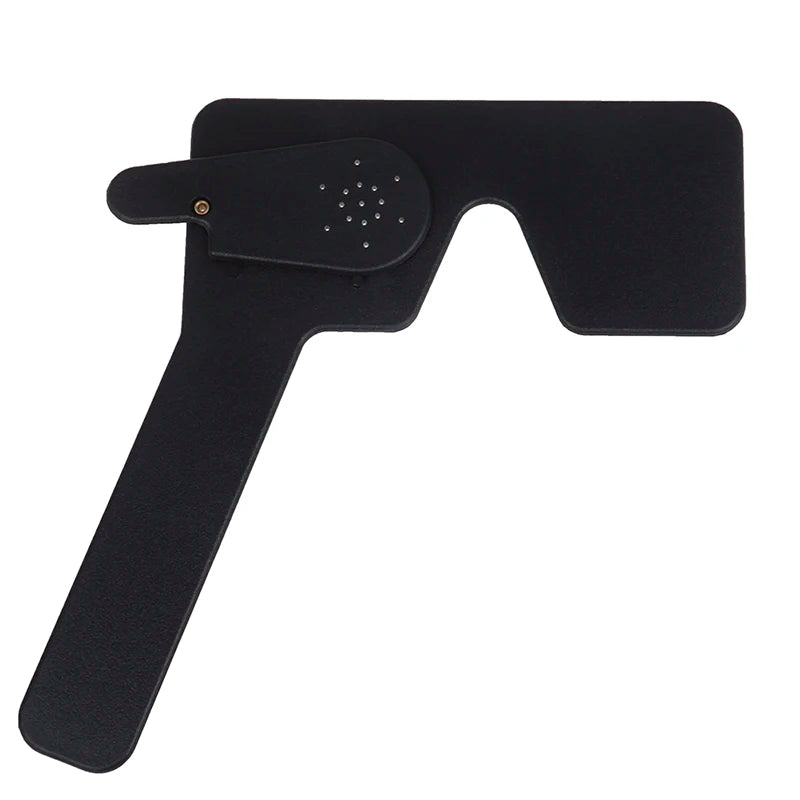 Black Lorgnette Occluder | Multi Pinhole Hand Occluder for Optometry & Sleep Aid alternate view