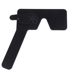 Black Lorgnette Occluder | Multi Pinhole Hand Occluder for Optometry & Sleep Aid alternate view