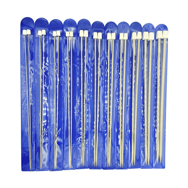 2-8mm 25cm/35cm Stainless steel Straight Knitting Needles Crochet Hook DIY Sweater weave accessories