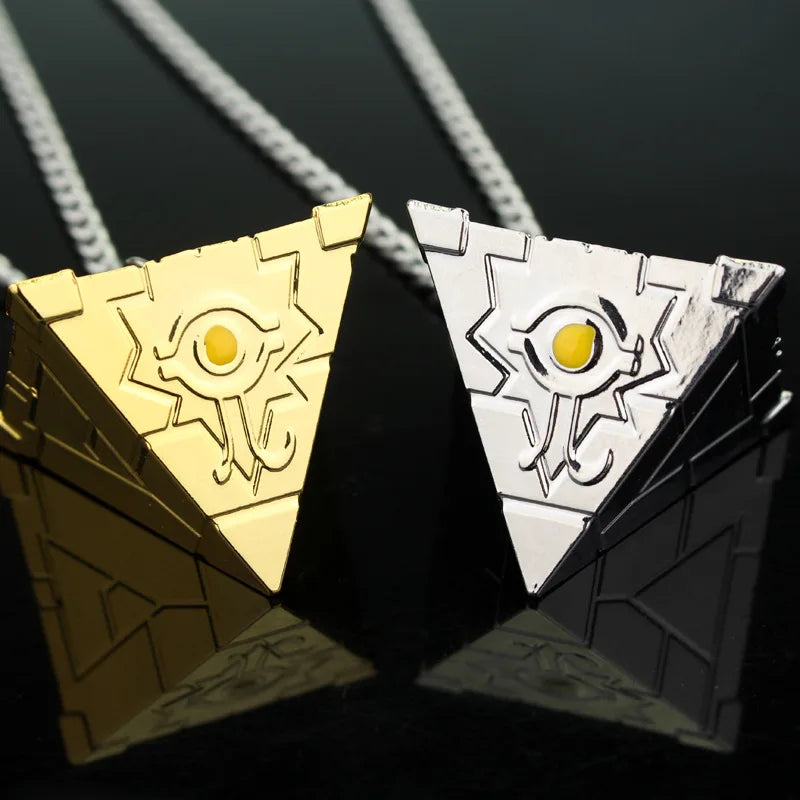 Anime Yu-Gi-Oh Necklace Yugi Muto Big Size 3D Millenium Puzzle Millennium Wheel Wisdo lifestyle view