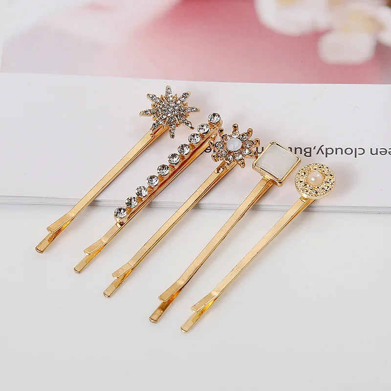SWINATE Fashion Women Basic Waved U Shape Hairpins Gold Black Brown Bobby Pins Salon lifestyle view