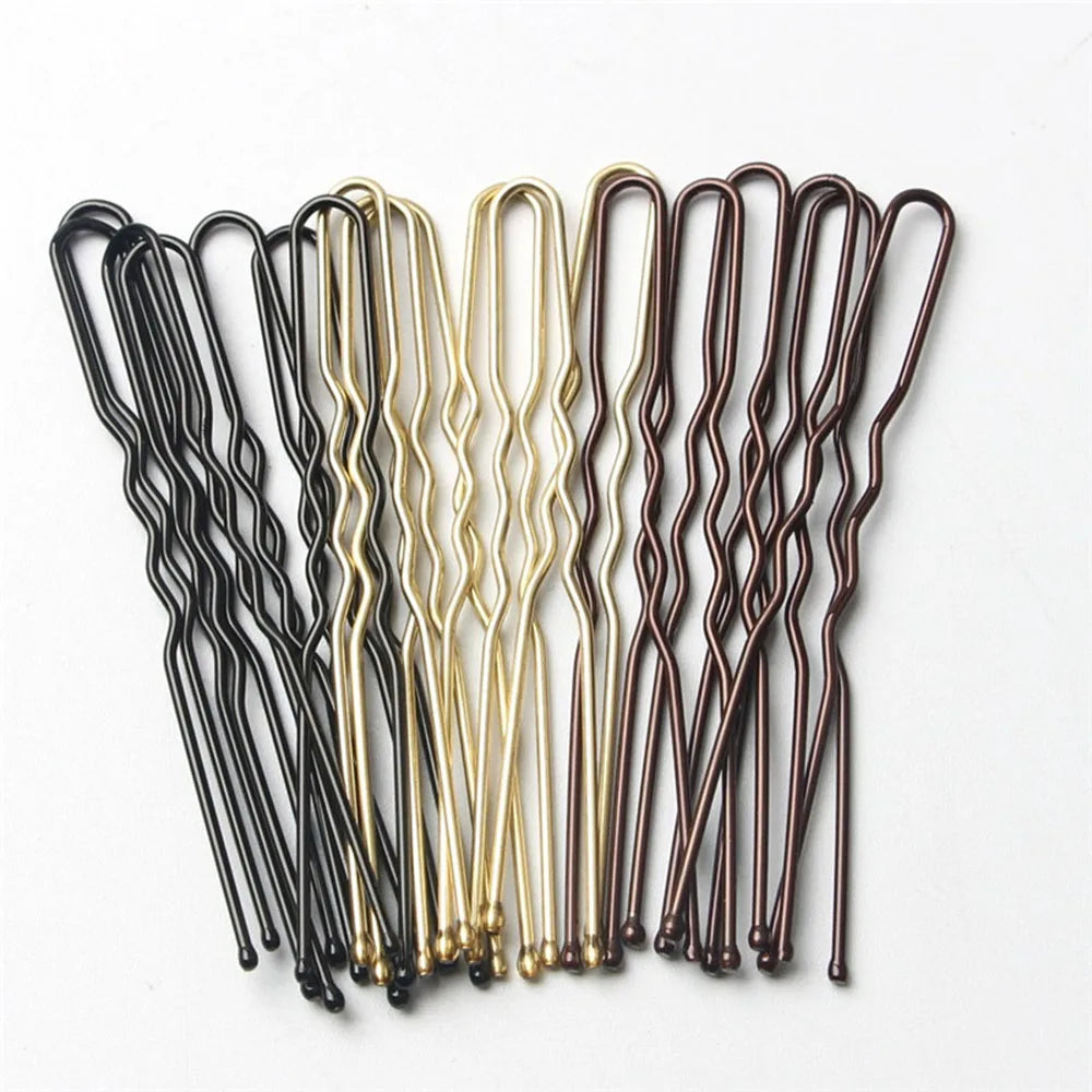 50 Pcs/Bag 6cm Hair Pins And Clips U Shaped Hairclip Bobby Pins For Women Girls Hairpi close-up view