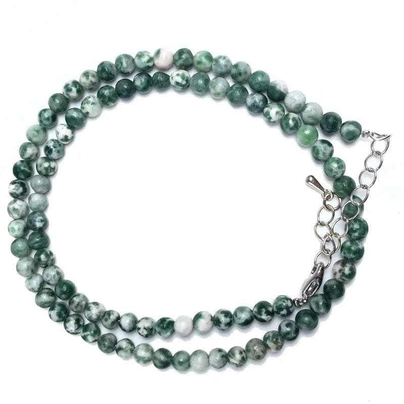4mm Natural Stone Beaded Necklace and Bracelet Set | Tiger Eye Tourmaline Amazonite A alternate view