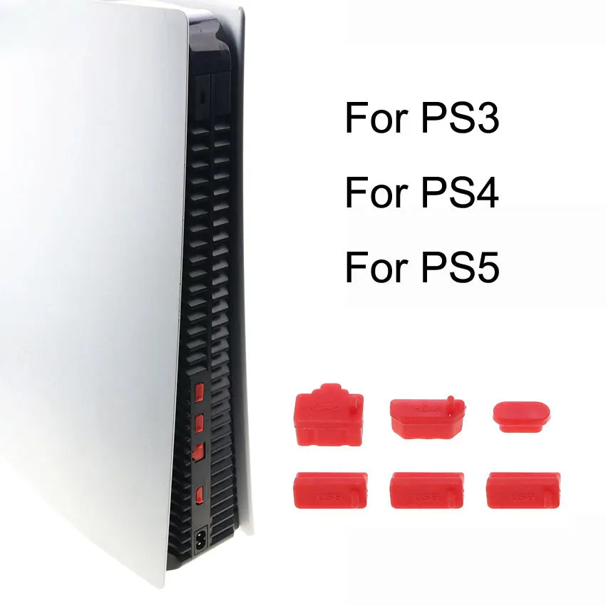 1 Set Silicone Dust Plug Set | Anti-Dust Cover for PS5, PS4, PS3 Console lifestyle view