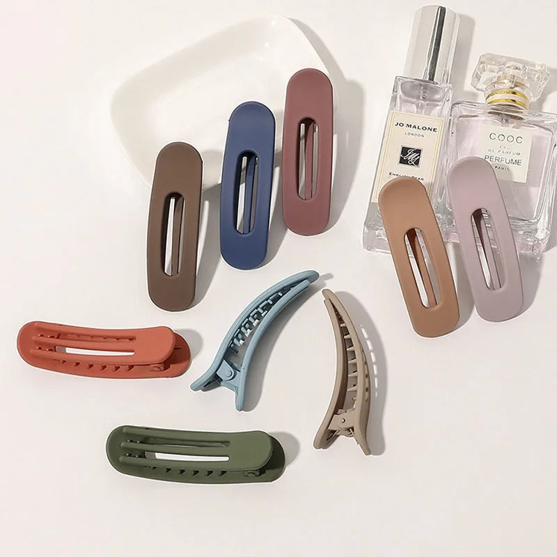 Korean Frosted Large Hair Clips For Women Girl Hair Accesories Fashion Color Solid additional angle