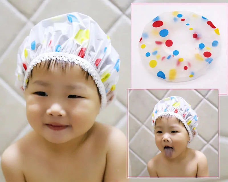 New cartoon children's bath hair moisture-proof cap shower cap waterproof shower hair cap