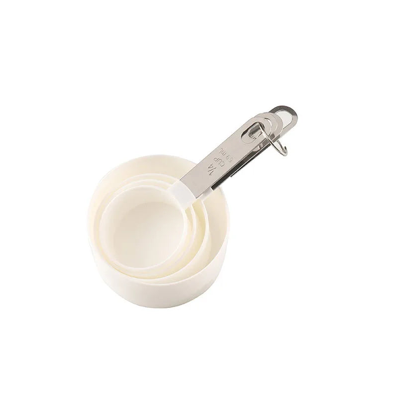 4pcs Kitchen Tools Measuring Spoons cups Set steel handleTeaspoon Coffee Sugar Scoop lifestyle view