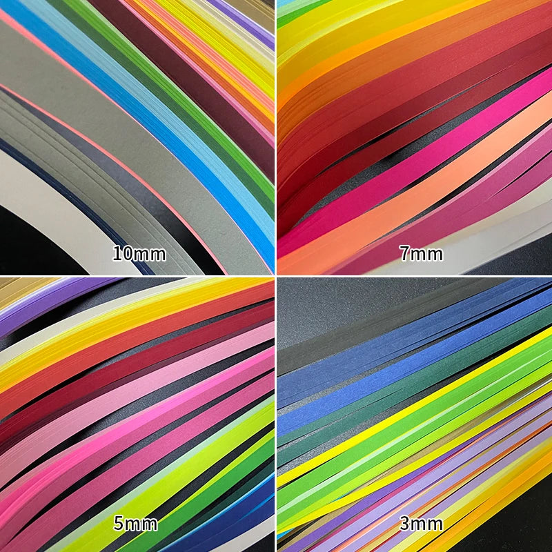 36 Colors 180Pcs Quilling Paper Assorted Mixed Color Origami Paper Width 3/5/7/10mm additional angle